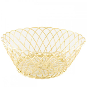 Panier rond metal dore 28cm