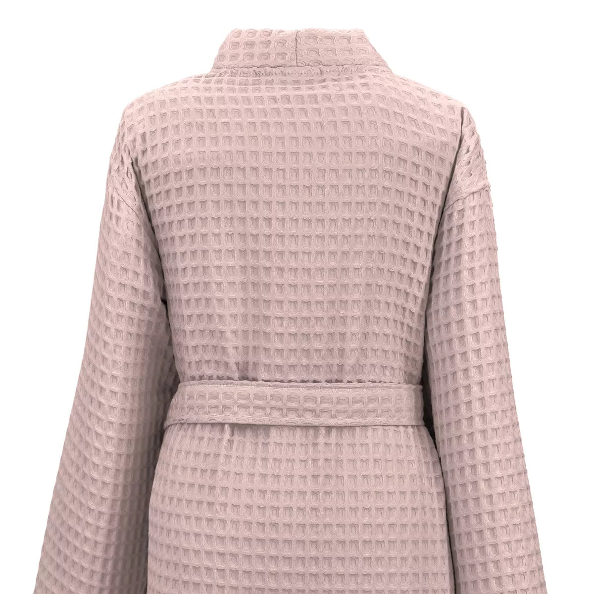 Peignoir femme pur coton 240 g/m² nid d'abeille rose Detente rose poudre