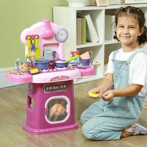 Cuisine enfant jouet d'imitation effets lumineux sonores nombreux accessoires rose