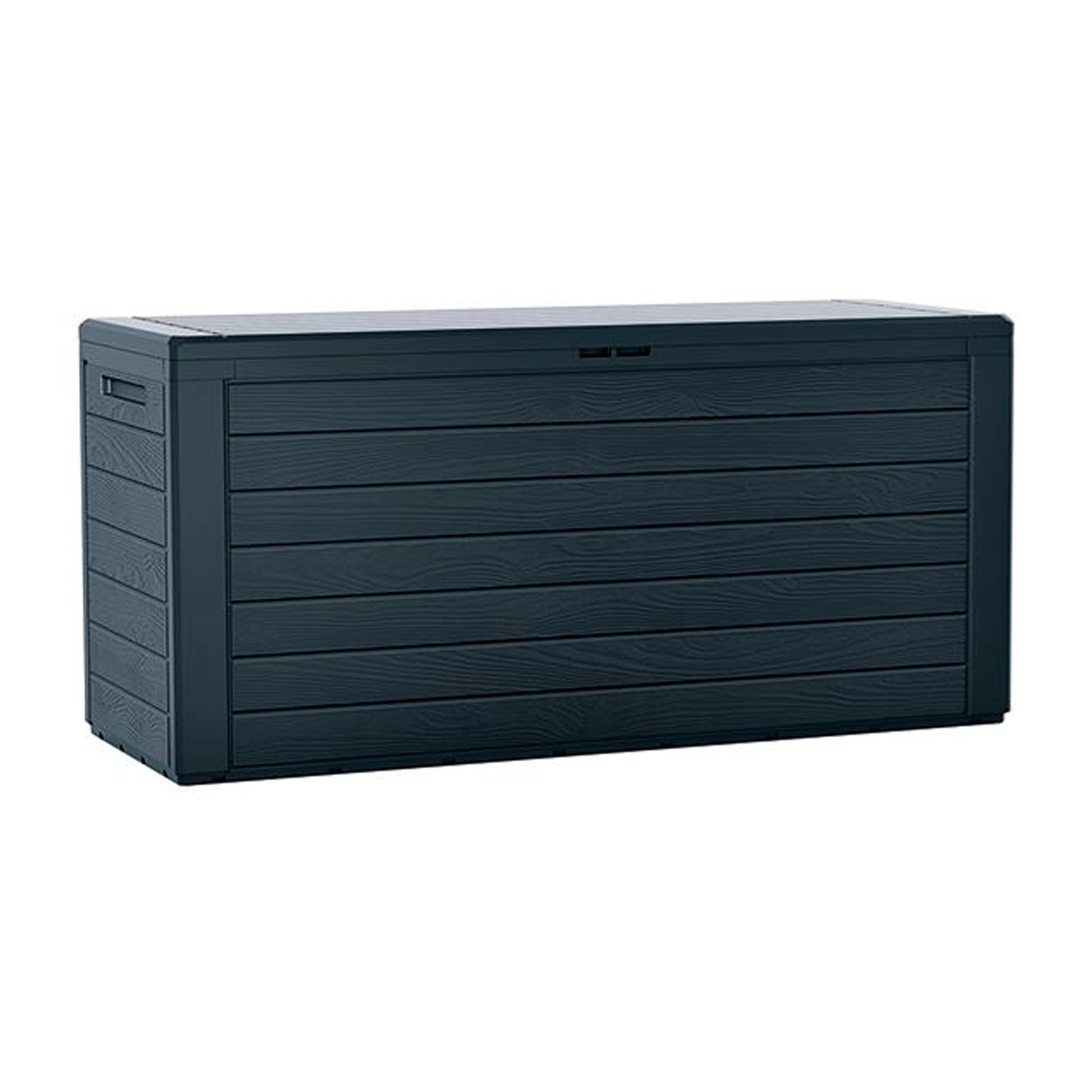 Baul de jardin 280 litros Prosperplast Boardebox de plastico en color antracita 116 x 43,8 x 55 cm