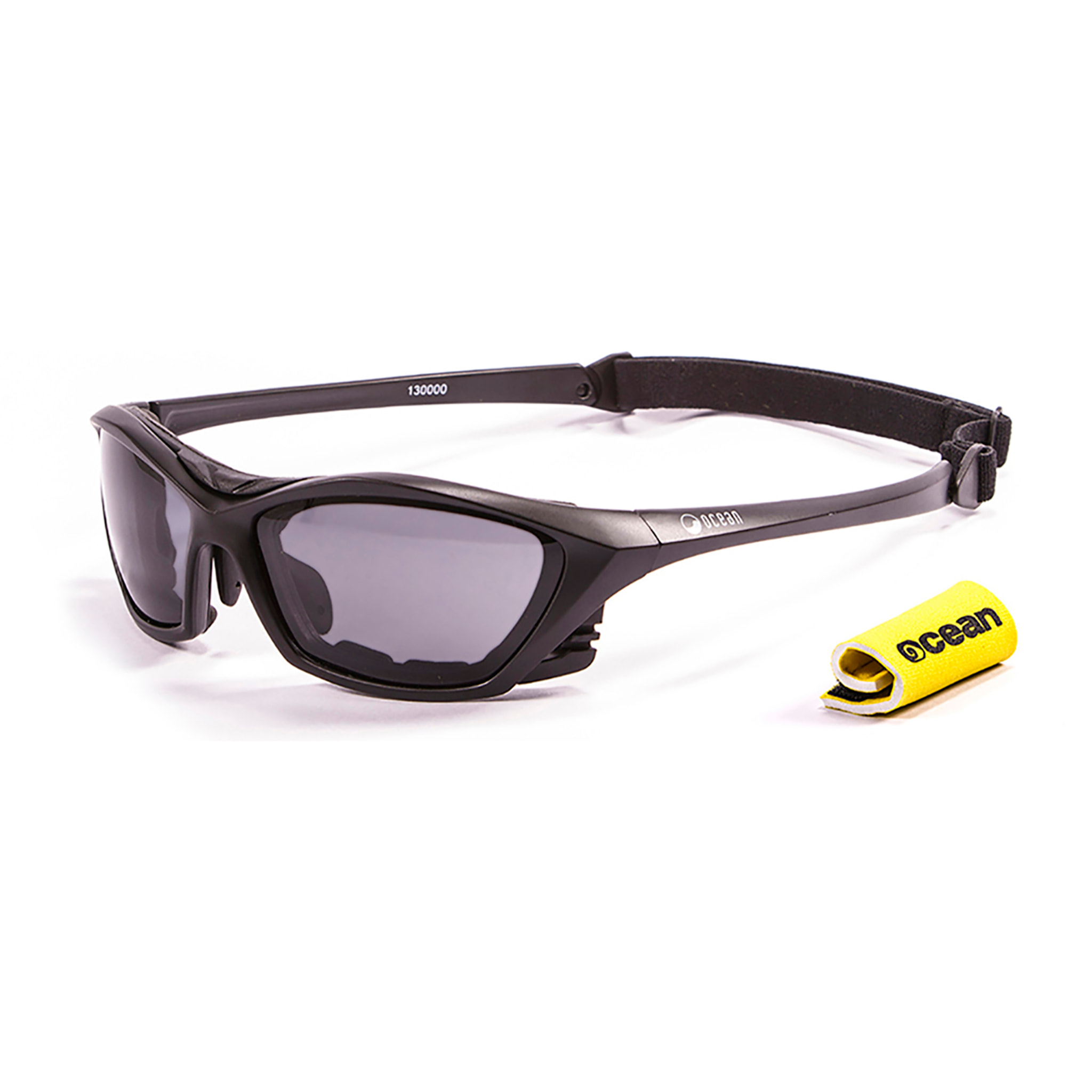 Gafas de deportes acuáticos OCEAN LAKE GARDA - Negro mate / Ahumada zeiss