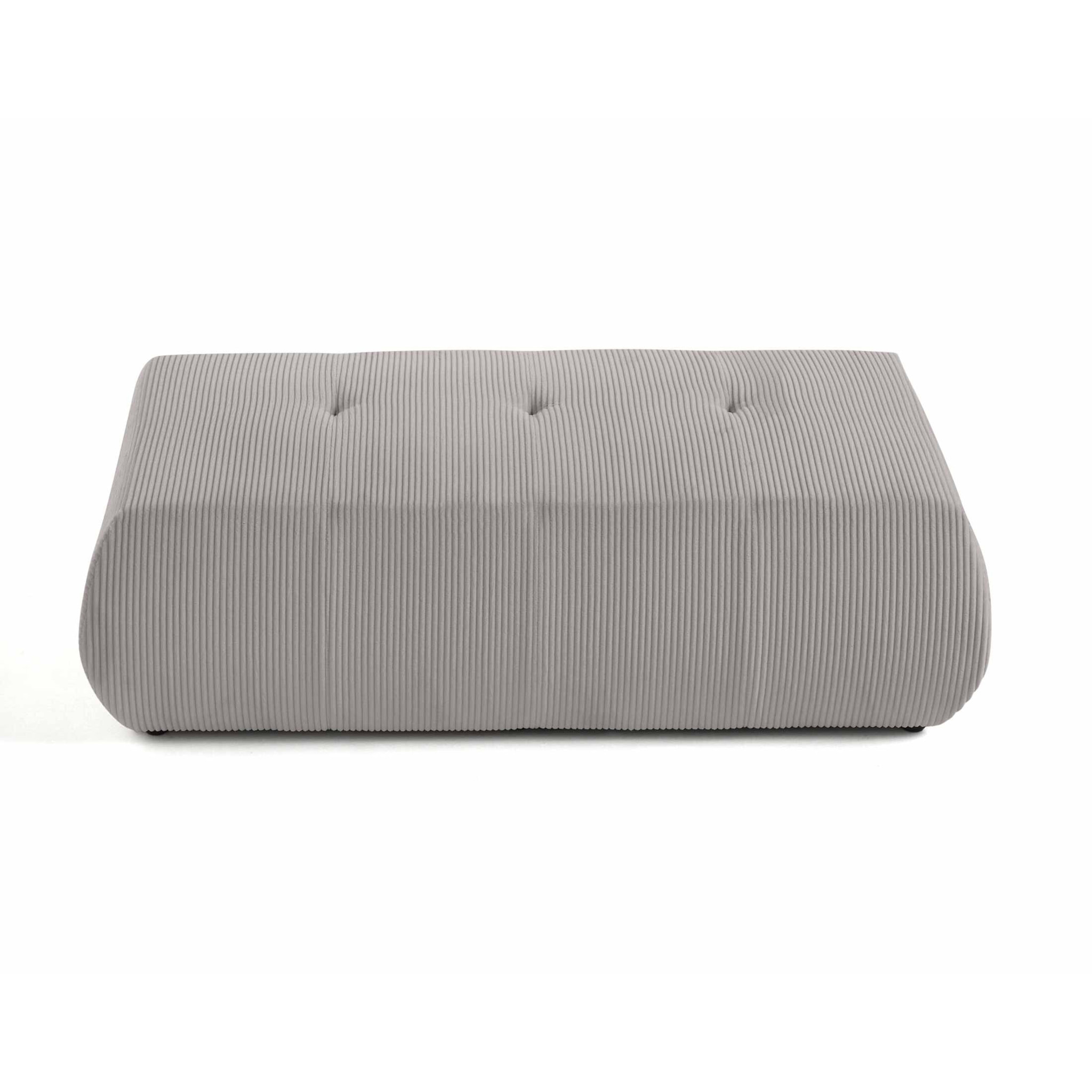 Onyx - pouf d'appoint - en velours côtelé - Gris clair