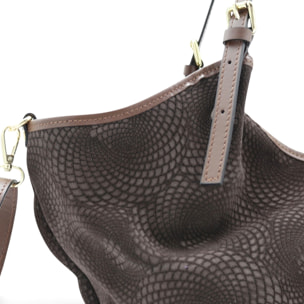 Borsa a Spalla Cheval Firenze Savanah Suede Testa di Moro