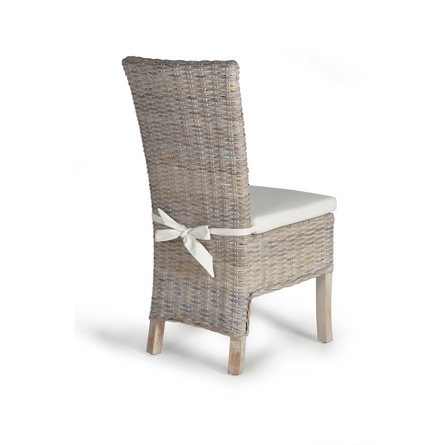Silla de Rattan Natural 47 Cm Estilo Mediterráneo
