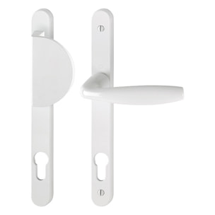 Ensemble de porte palière Atlanta 554/300LMSGL/1530 HOPPE plaque étroite Blanc 9016 Clé i - entr.70 ép.68/77 - 3657876