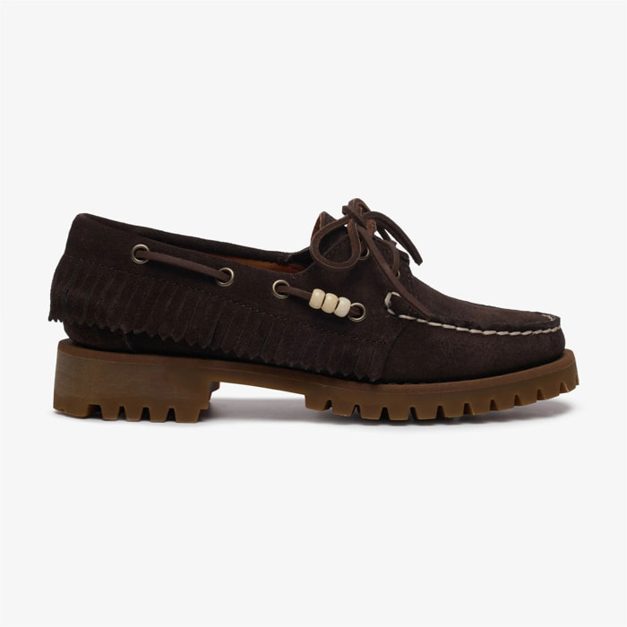 Sebago - Docksides Donna Marrone - Ranger Suede Fringe Woman