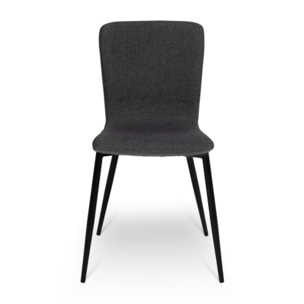 Chaises Margot en velours - Mix color - Beige, bleu, gris, noir