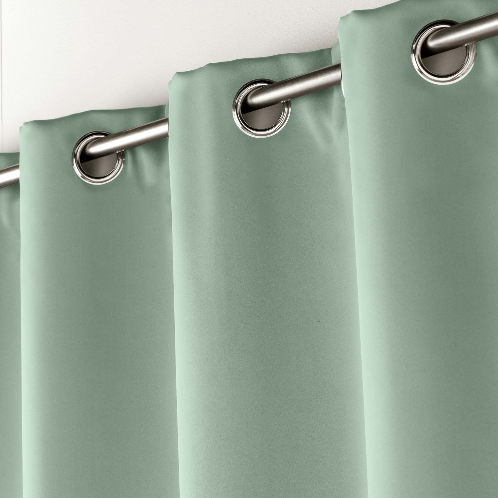 Rideau court obscurcissant 90 % adapté radiateur - Sauge