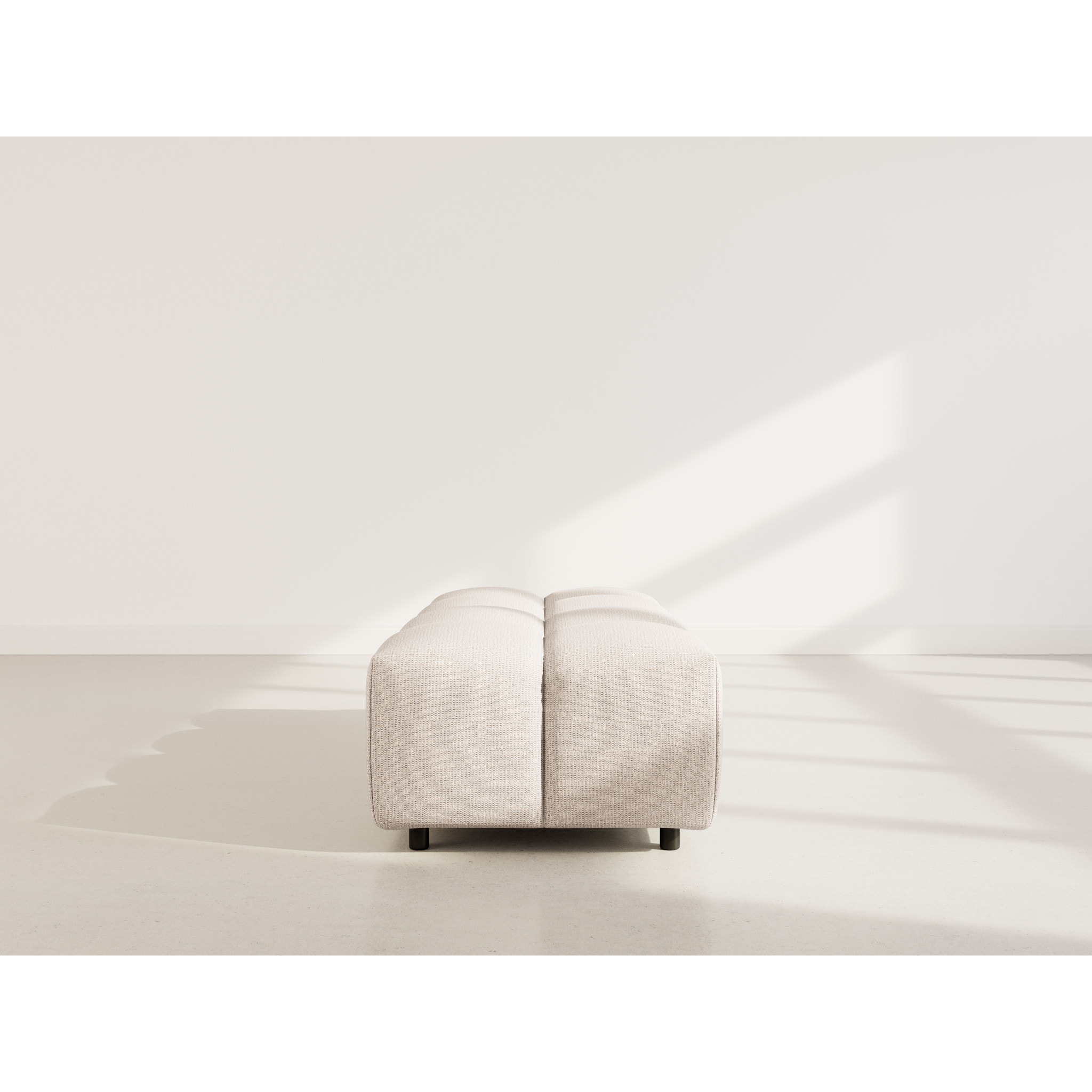 Adelaide - pouf en tissu texturé - Beige