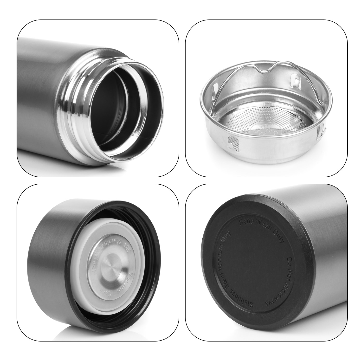 Termosport di 500 ml con indicatore di temperatura intelligente. Bottiglia d'acqua isolata sottovuoto, fino a 12 ore di mantenimento del calore.