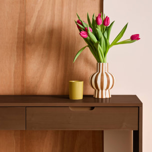 Console décor bois 2 tiroirs 120cm TANIA