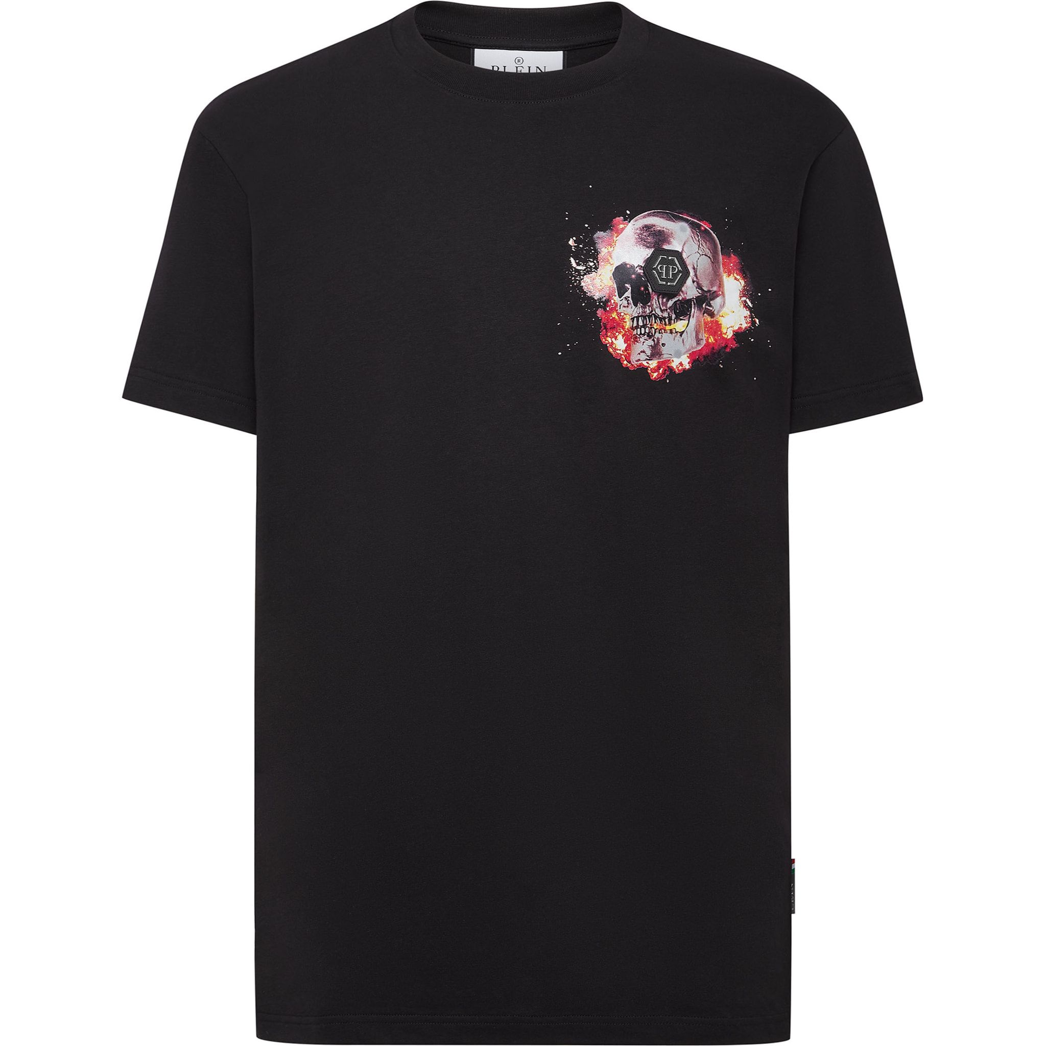 PHILIPP PLEIN T-shirt Round Neck SS Skull on fire