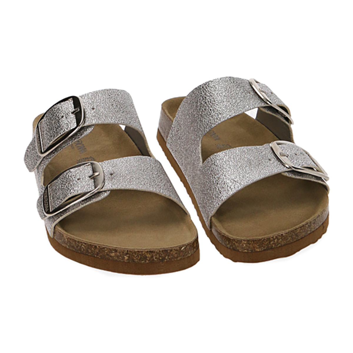 Ciabatte argento laminato