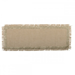 Chemin de table en toile de jute dore