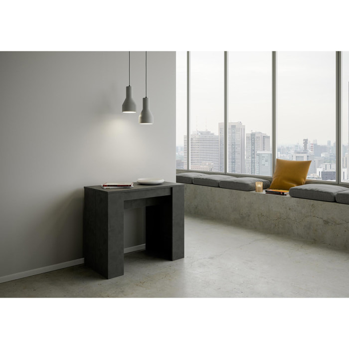 Console Basic Small cm.90x48 (extensible à 204) Anthracite
