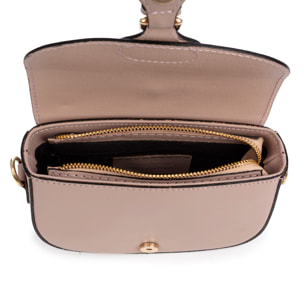 Annone borsa a tracolla donna. Pelle autentica finitura Ruga