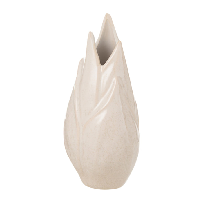 J-Line vase Ibiza Brillant - céramique - beige - small - 26 cm de hauteur