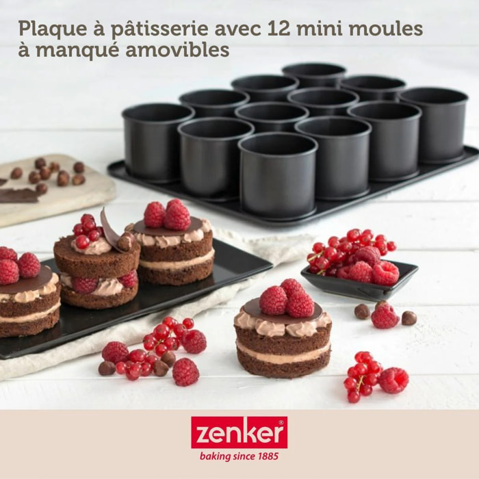 Set de 5 ustensiles de pâtisserie moule à gâteaux bols spatule et verre doseur Black metallic Black mettallic Zenker  Black mettallic