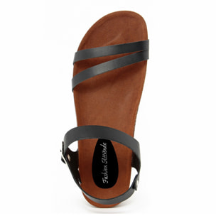 Sandalo flat Donna colore Nero