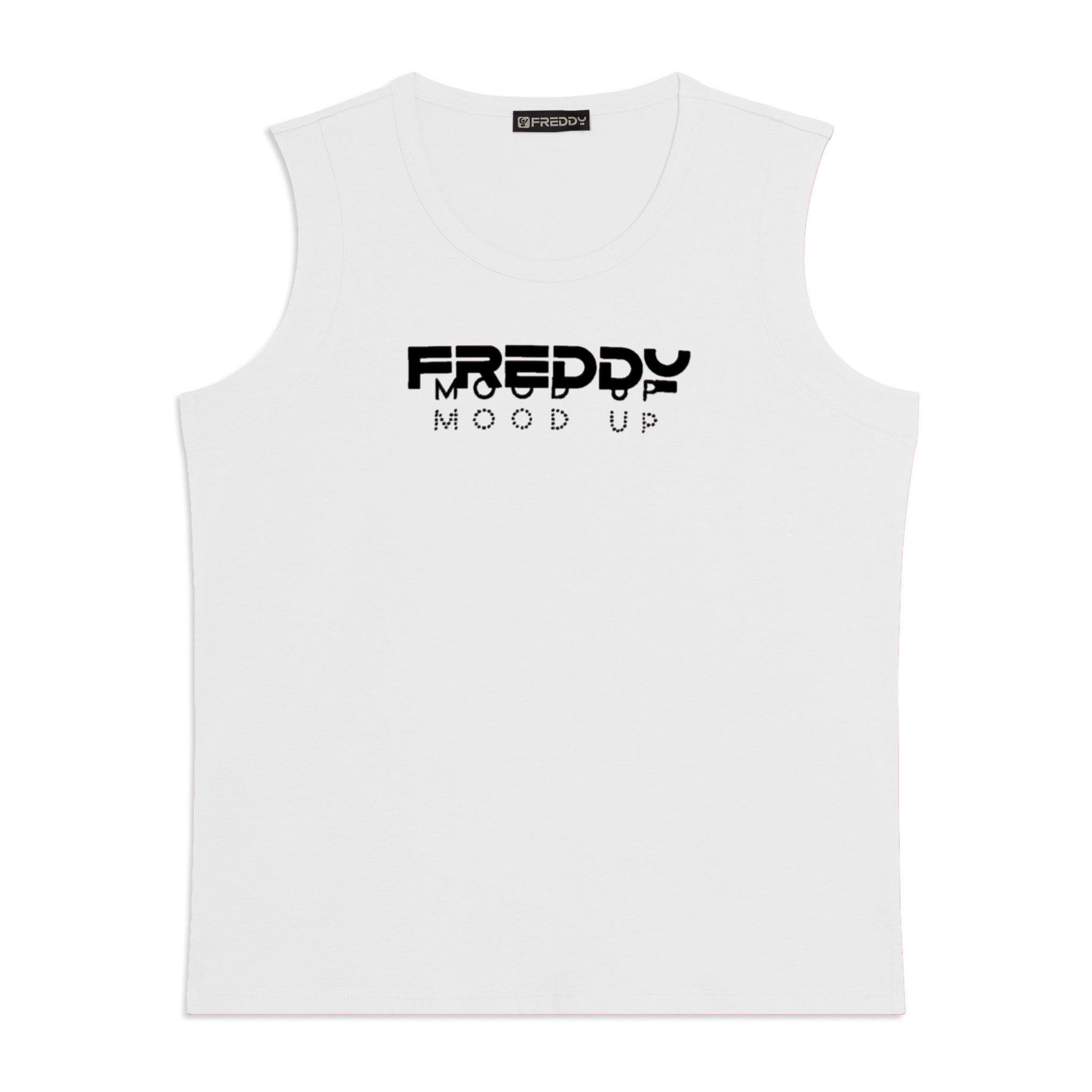 Canotta in Jersey con Logo FREDDY e Scritta "Mood Up"