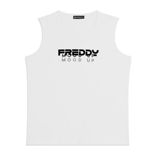 Canotta in Jersey con Logo FREDDY e Scritta "Mood Up"