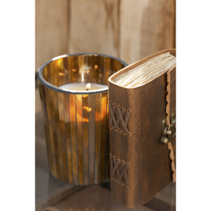 J-Line bougie parfumée Noa - Zesty Sunburst - verre - ocre - small - 35U