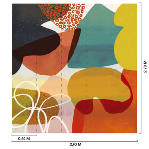 Papier peint  Explosion de Couleurs Intissé