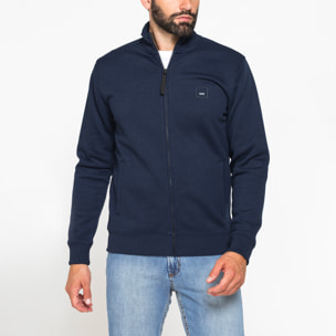 FELPA FULL ZIP CON INTERNO FELPATO E TASCHE INSERITE