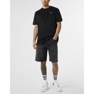 PHILIPP PLEIN Round Neck T-Shirt Degrade Monogram Monogram