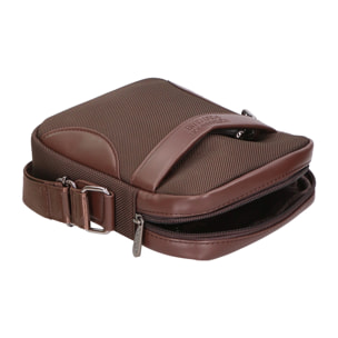 Borsa a tracolla uomo - Modello False - Pelle vegana e nylon - 18.0 x 21.0 x 4.0 cm
