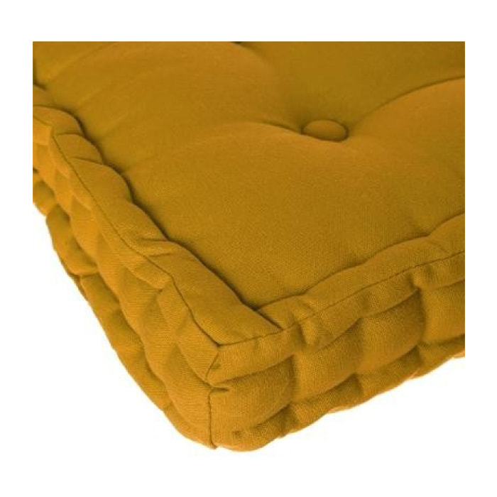 Coussin de sol 40 x 40 x 8 cm Atmosphéra - Couleur: Ocre