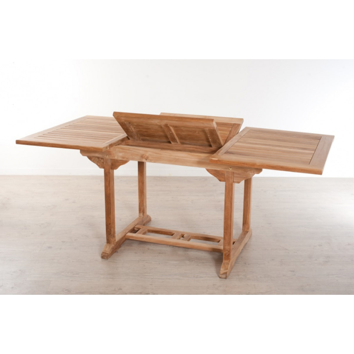 HARRIS - Table de jardin 4/6 personnes - rectangulaire extensible 120/180 x 90 cm en bois Teck