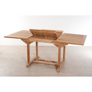 HARRIS - Table de jardin 4/6 personnes - rectangulaire extensible 120/180 x 90 cm en bois Teck