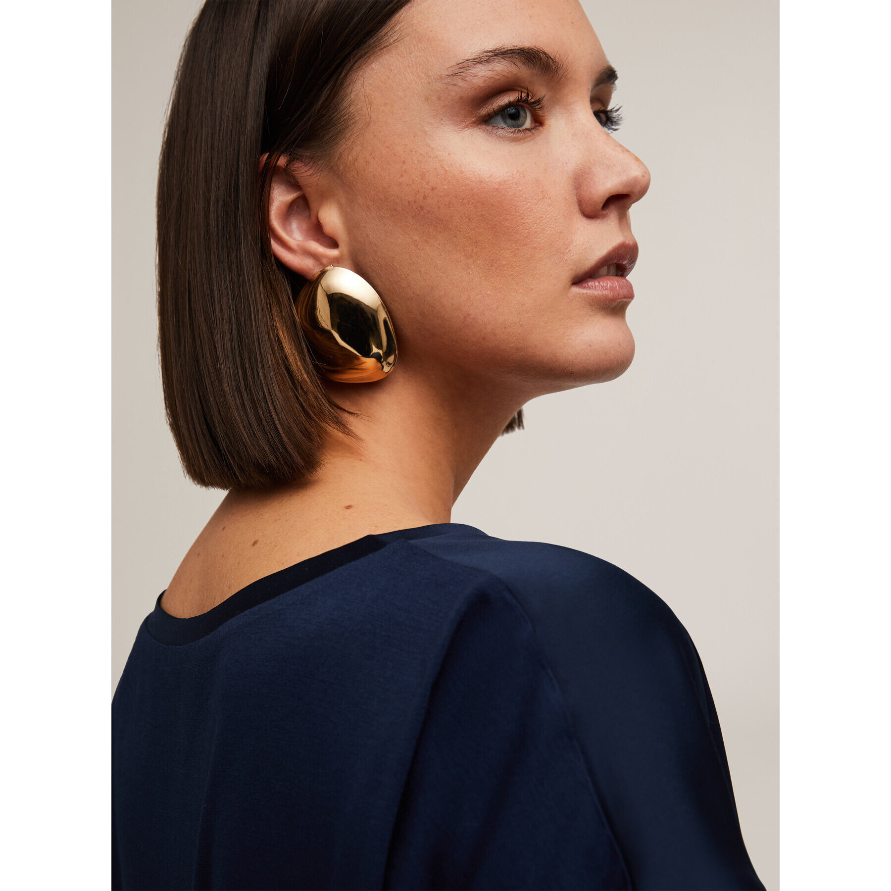 Motivi - T-shirt bimaterica - Blu