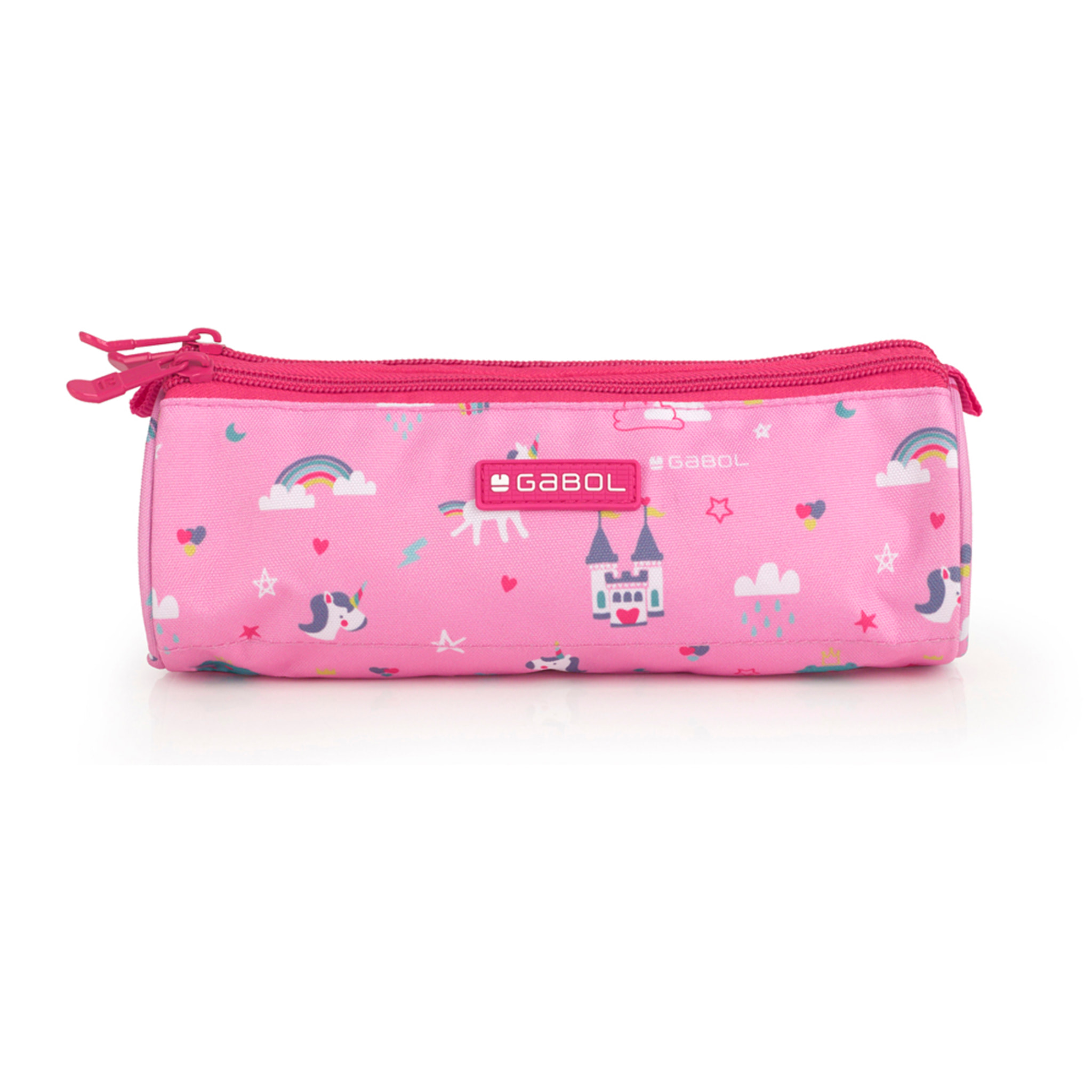Estuche triple Gabol RAINBOW con unicornio y resistente al agua