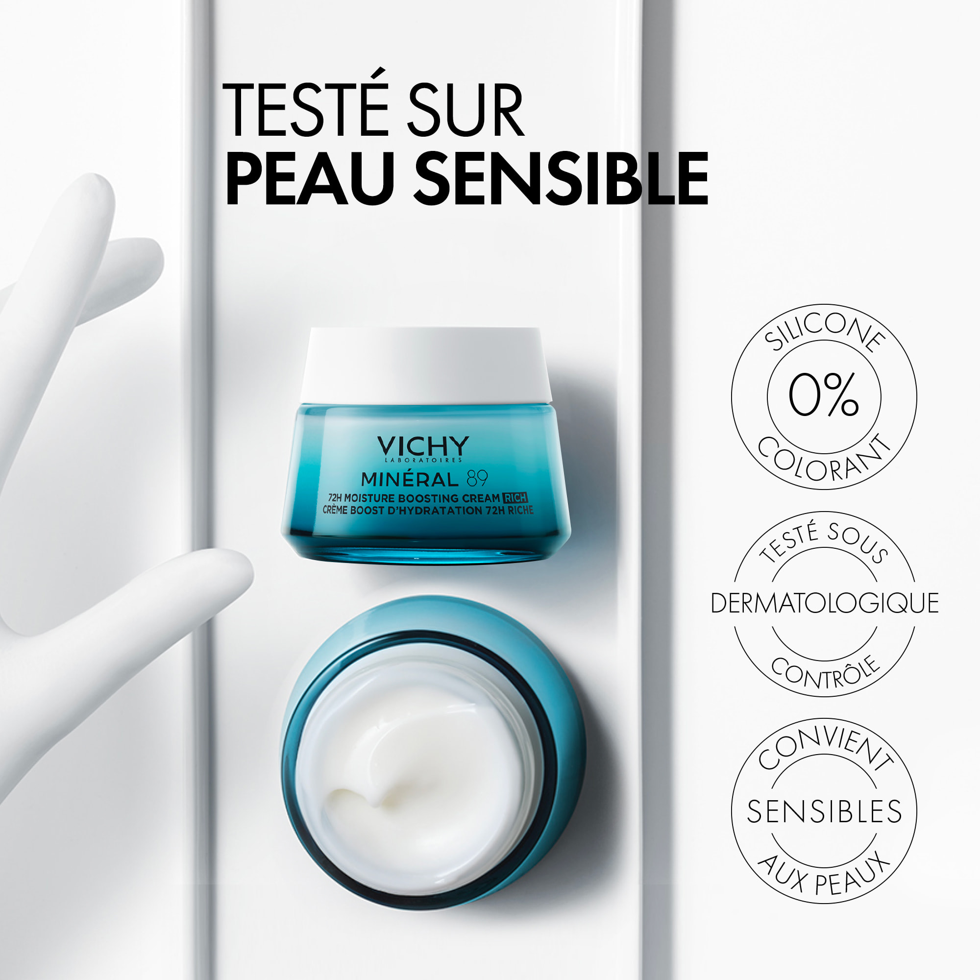 Crème jour boost d'hydratation 72h texture riche Minéral 89