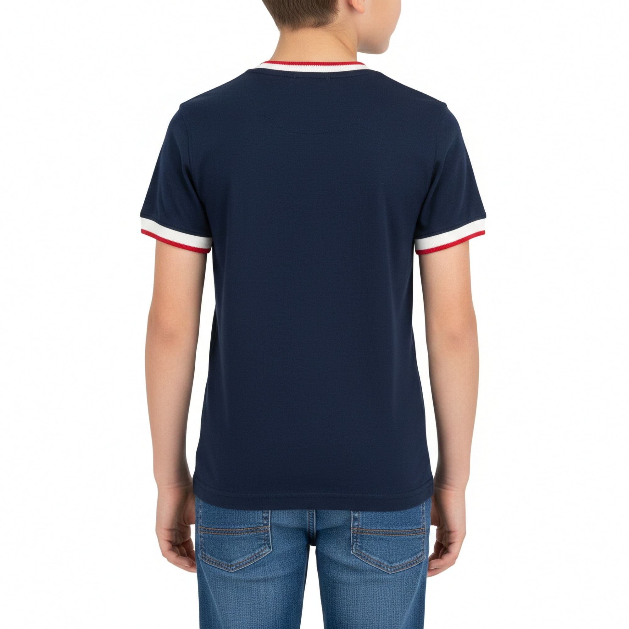 T-shirt jersey con ricamo logo Polo Club St Martin Blu