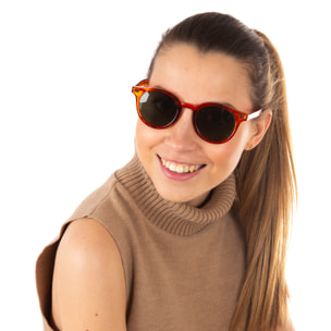 Gafas de sol OCEAN HONFLEUR - Rojo semimarrón / Verde polarizada