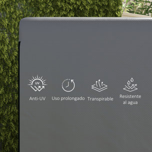 Outsunny Funda Balancín Jardín, Funda Columpio Jardín Exterior, Cubierta de Columpio con Cremallera, Impermeable, 215x155x150 cm, Gris Oscuro