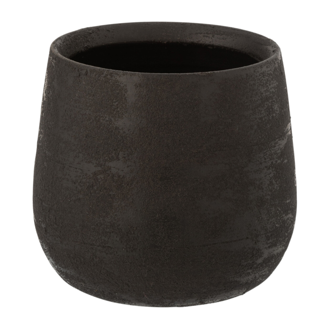 J-Line cache-pot Irrégulier - céramique - noir - medium - Ø 19 cm