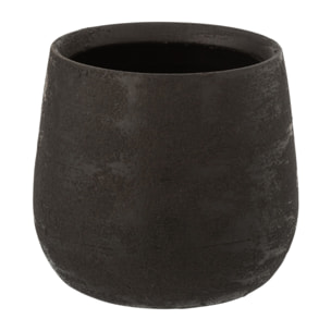 J-Line cache-pot Irrégulier - céramique - noir - medium - Ø 19 cm