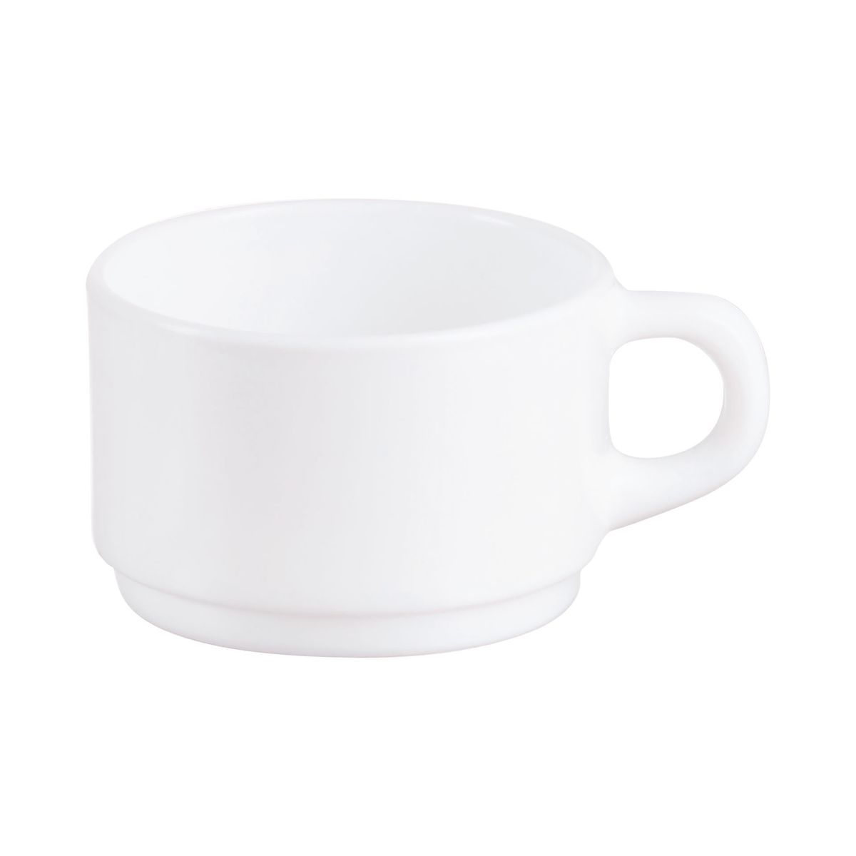 Taza de vidrio blanca 14 cl Empilable - Luminarc
