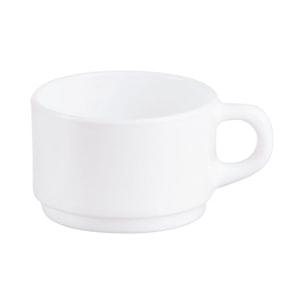 Taza de vidrio blanca 14 cl Empilable - Luminarc