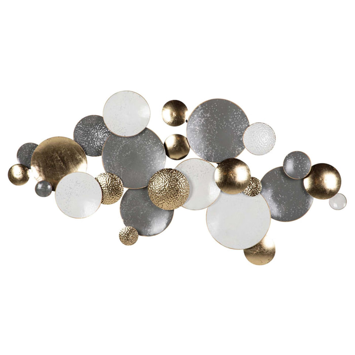Adorno Pared Metal Dorado Marrón 157x10x77 Cm