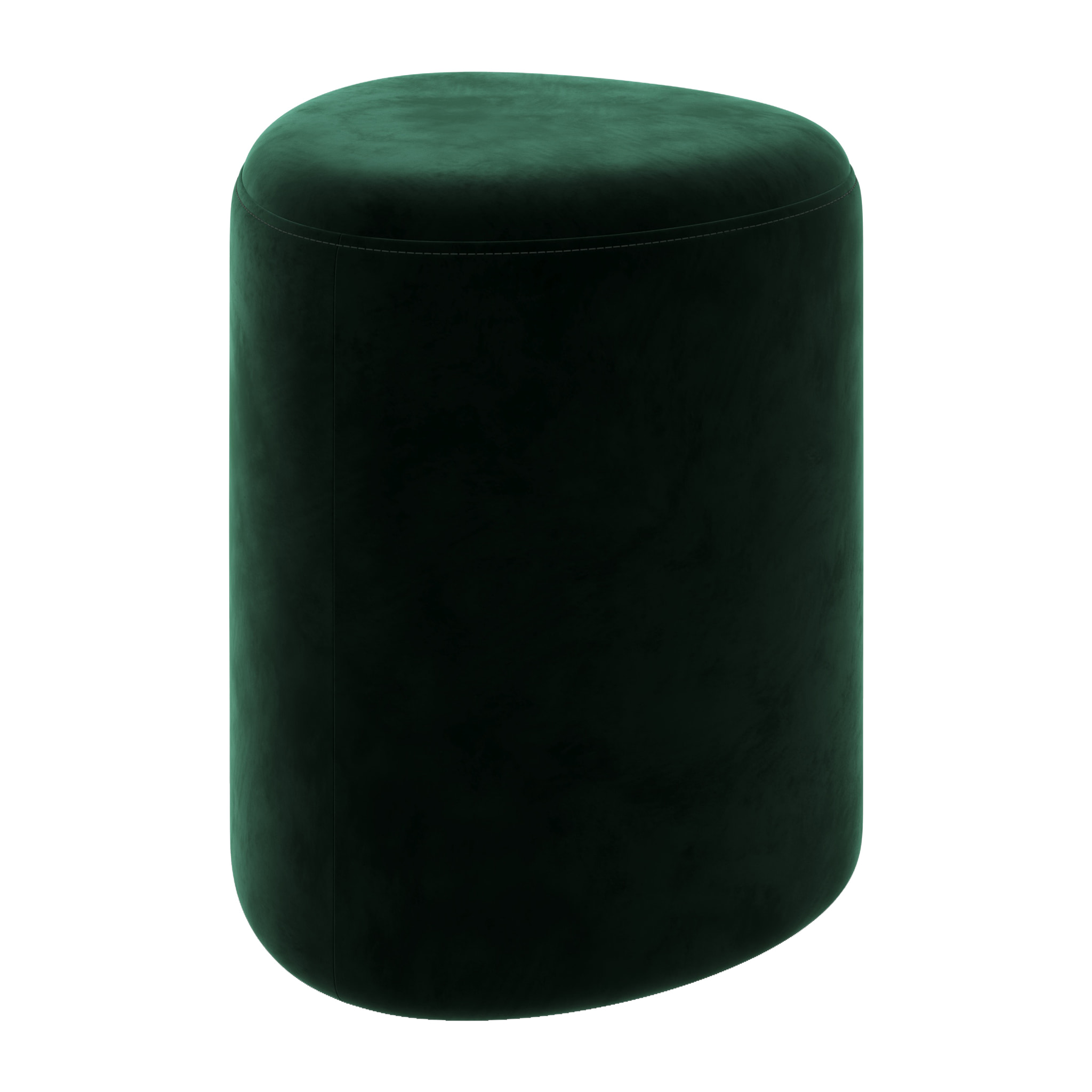 Pouf Emmy triangulaire en velours vert