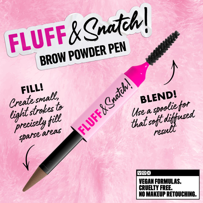 NYX Professional Makeup Fluff & Snatch Crayon Sourcil Précision Effet Poudré TAUPE