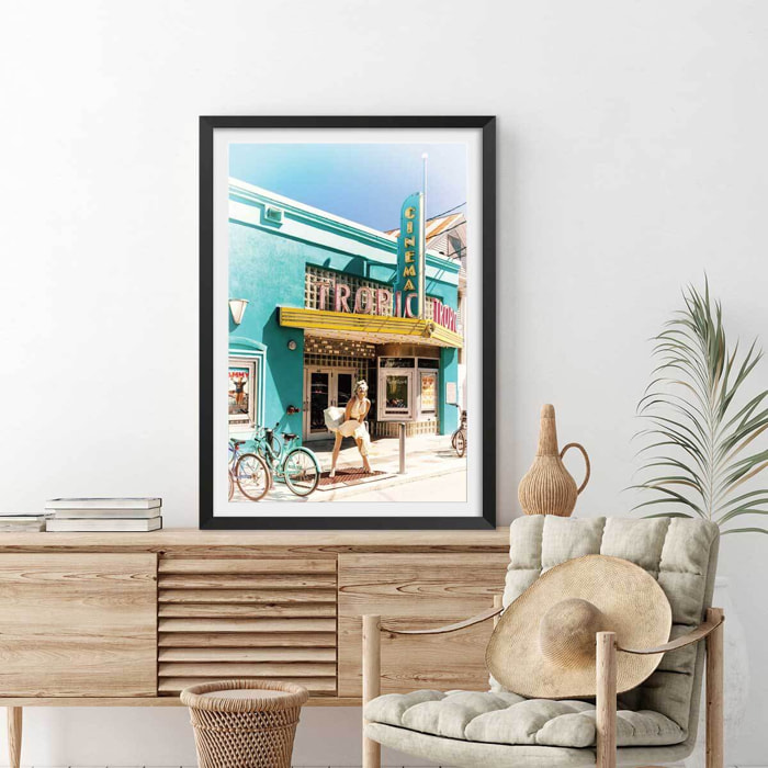 Affiche tropic cinema Affiche sous cadre noir