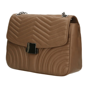 Borsa a tracolla donna - Modello Erisma - Vera pelle - 28.0 x 20.0 x 8.0 cm
