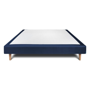 Sommier Tapissier Velours Ep14 - pieds bois