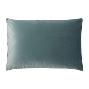 Housse de coussin unie en velour, GATSBY, Bleu Fjord